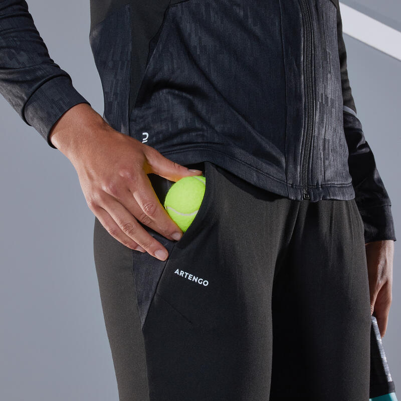 Pantalon Călduros Tenis TH900 Negru Damă 