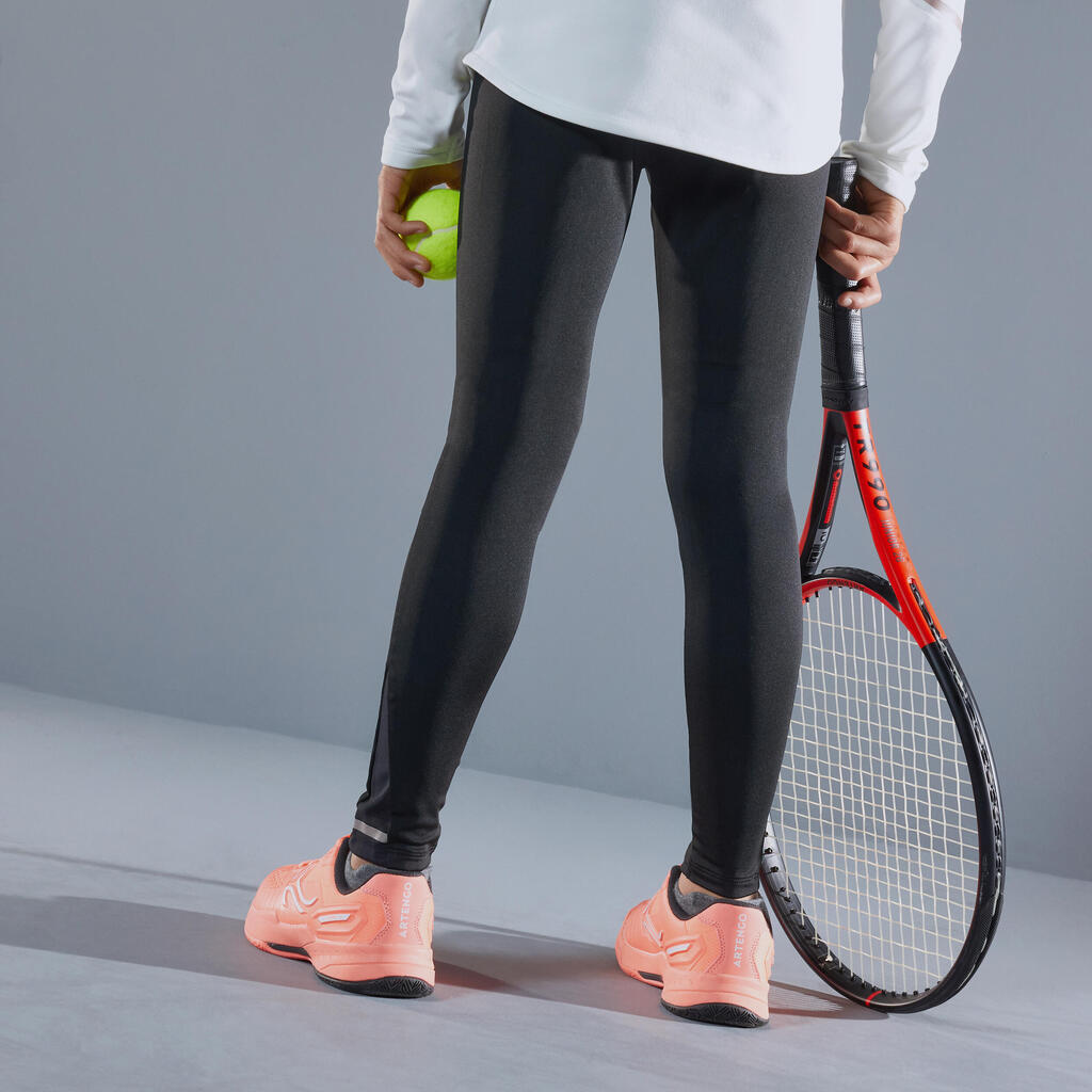 Girls' Tennis Leggings LEG500 - Black