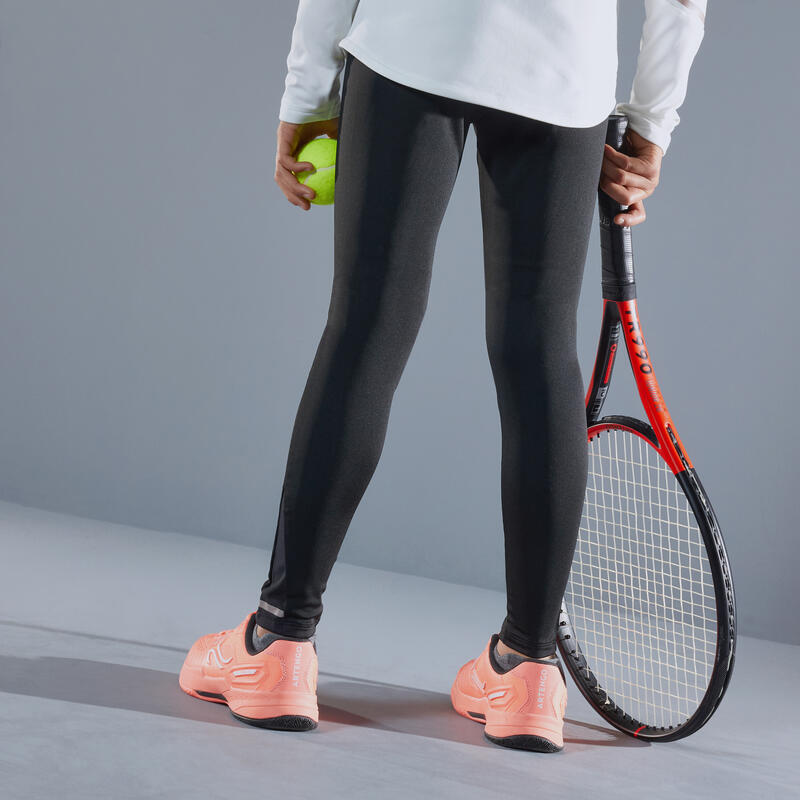 Tennislegging voor meisjes LEG500 zwart