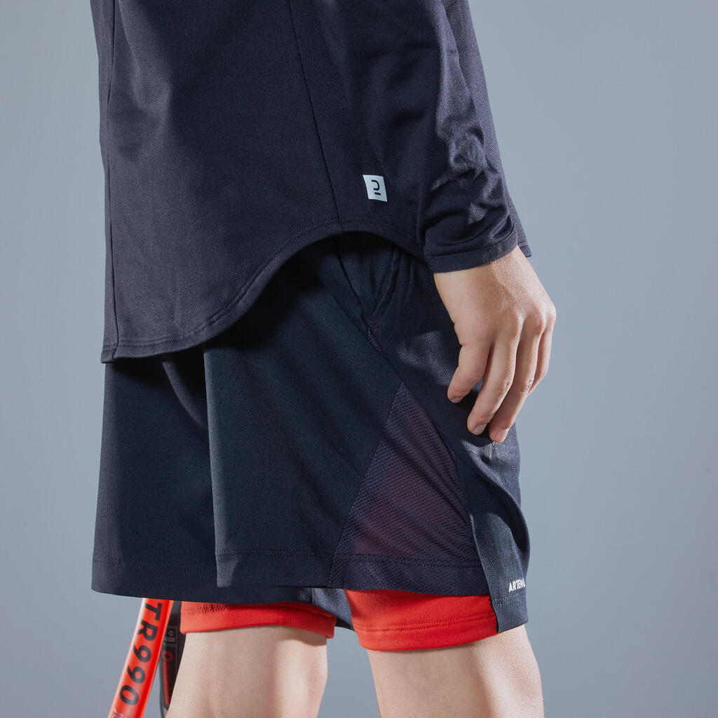 Tennis-Shorts mit Shorty Kinder - TSH TH 500 türkis