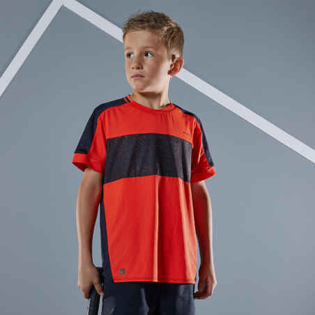 Boys' Tennis T-Shirt Dry 500 - Red