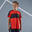 Camiseta de tenis manga corta Niños Artengo 500 Rojo negro