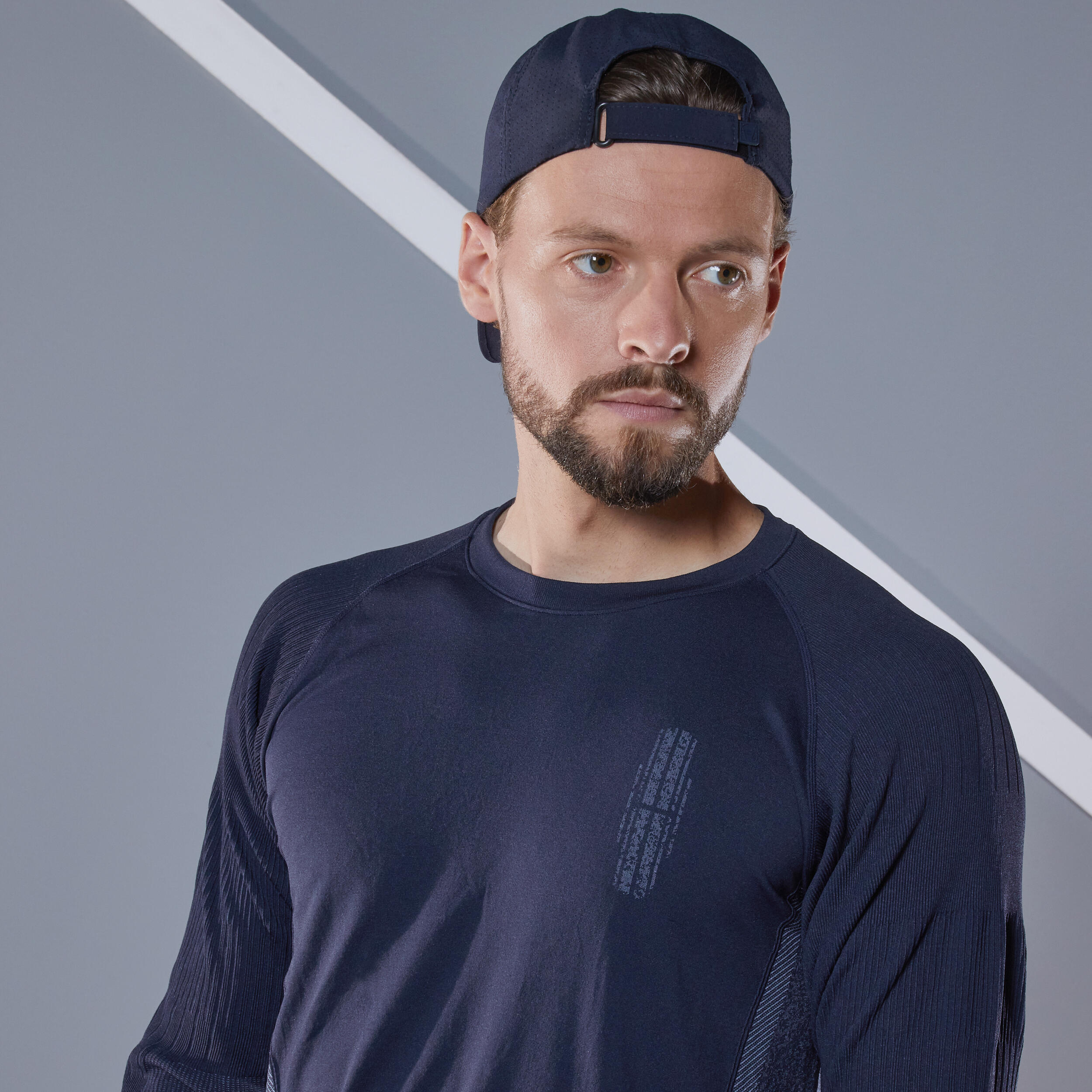 Men's Tennis Long-Sleeved Top Thermic - Navy 3/11