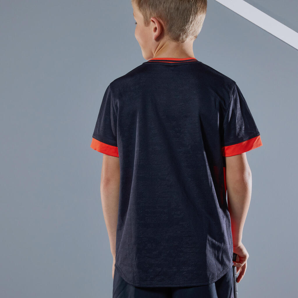 Kinder Tennis T-Shirt - TTS Dry dunkelblau