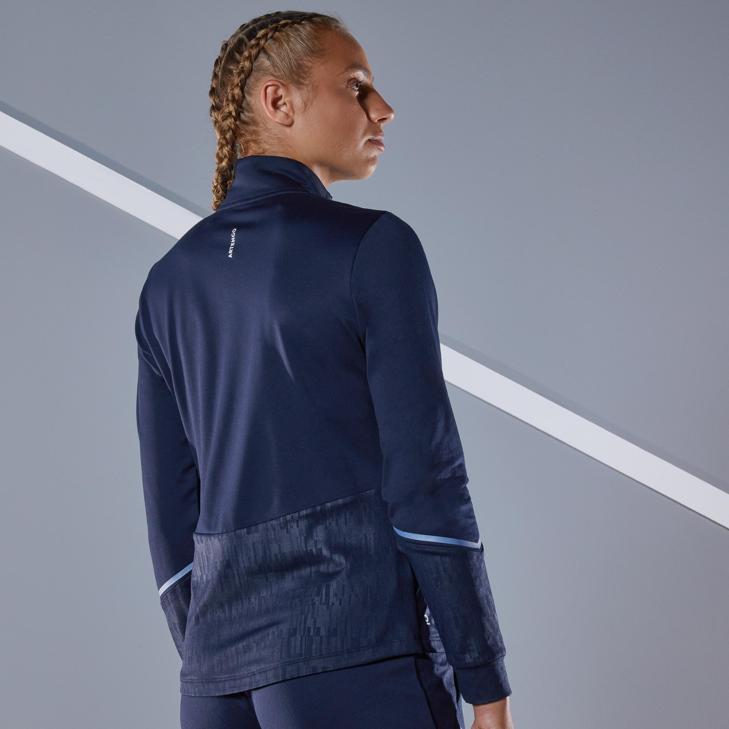 Women's Dry Thermal Tennis Jacket TH500 - Blue 3/12