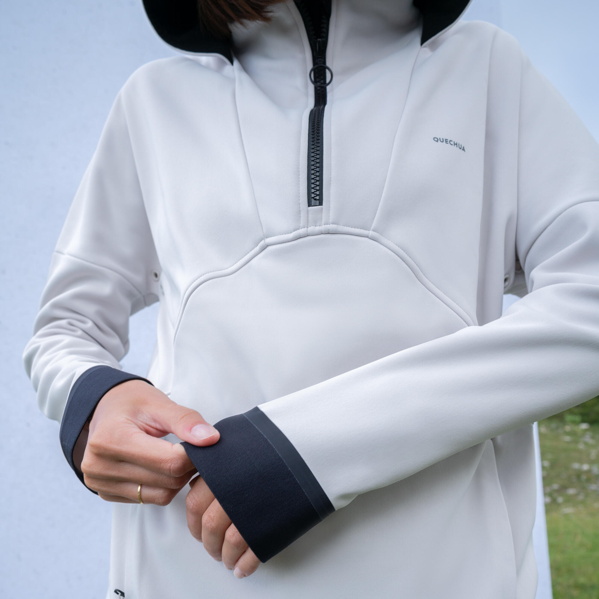 Толстовка походная женская MH500 Hoody QUECHUA