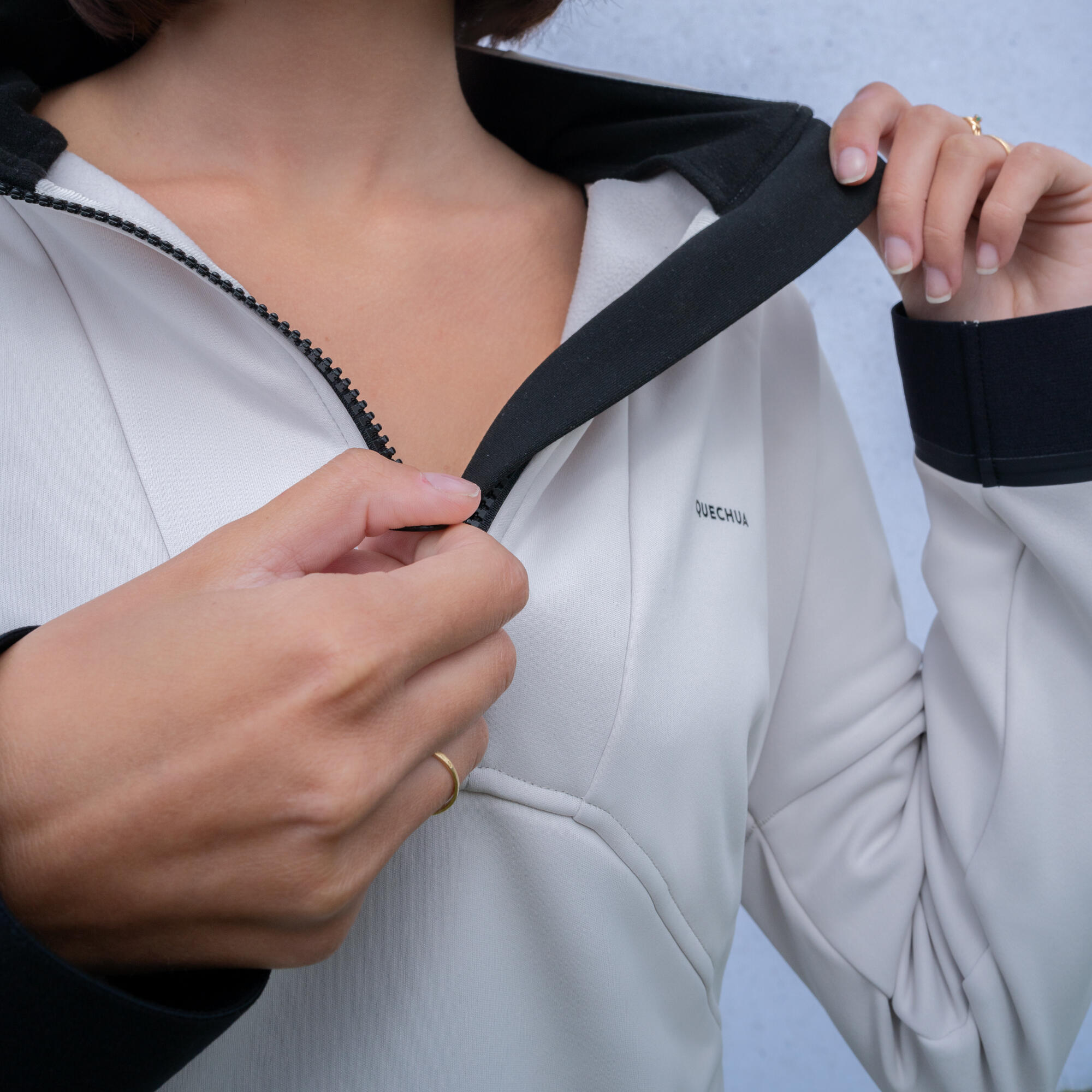 Толстовка походная женская MH500 Hoody QUECHUA