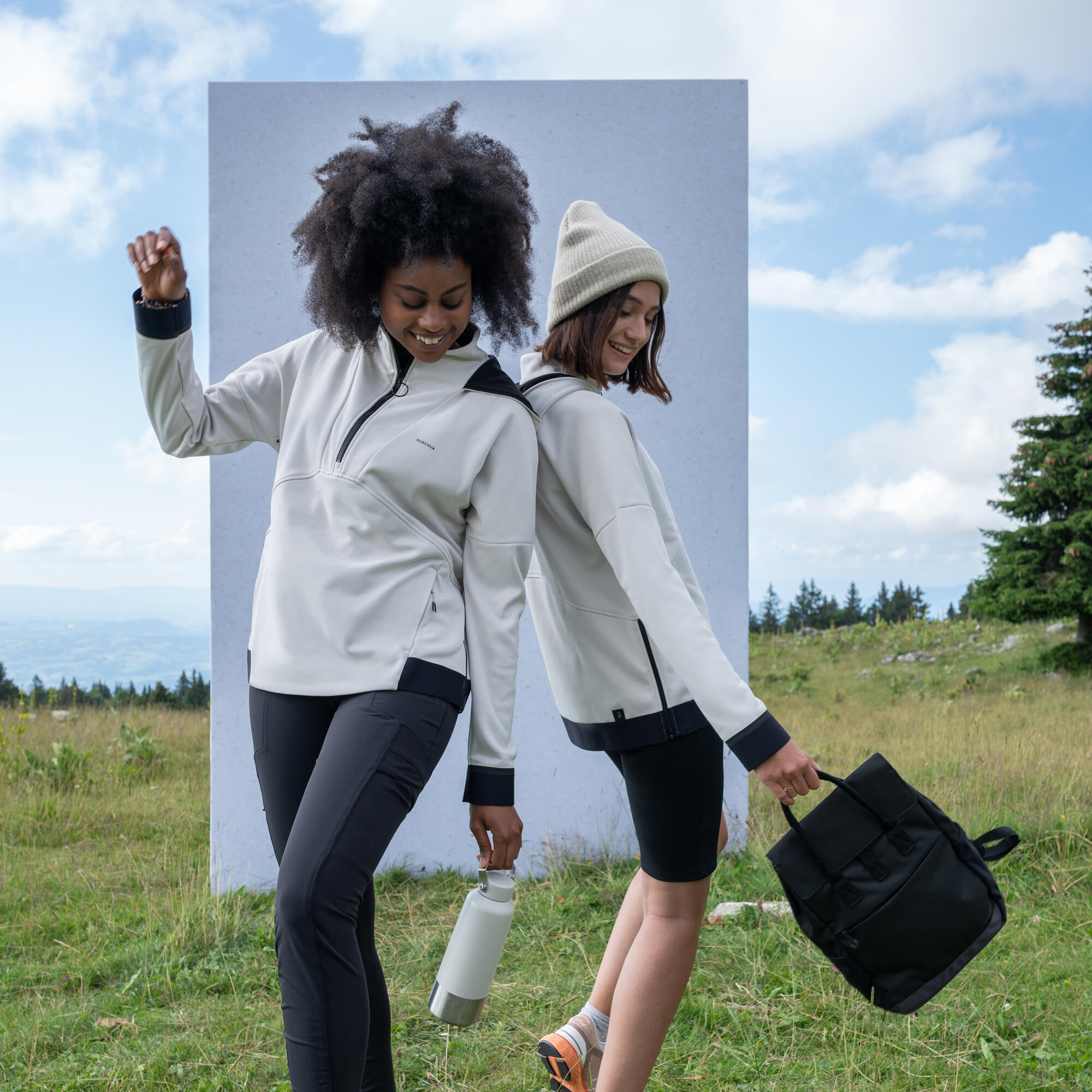 Толстовка походная женская MH500 Hoody QUECHUA