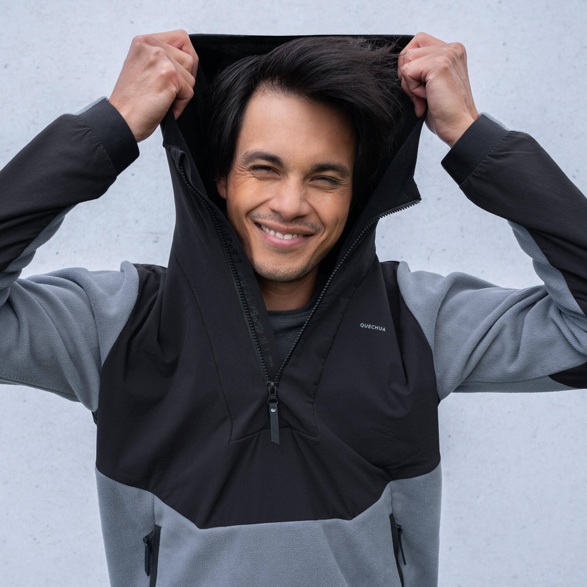 Men's Hiking Warm Fleece - MH500 Hoodie -  5
