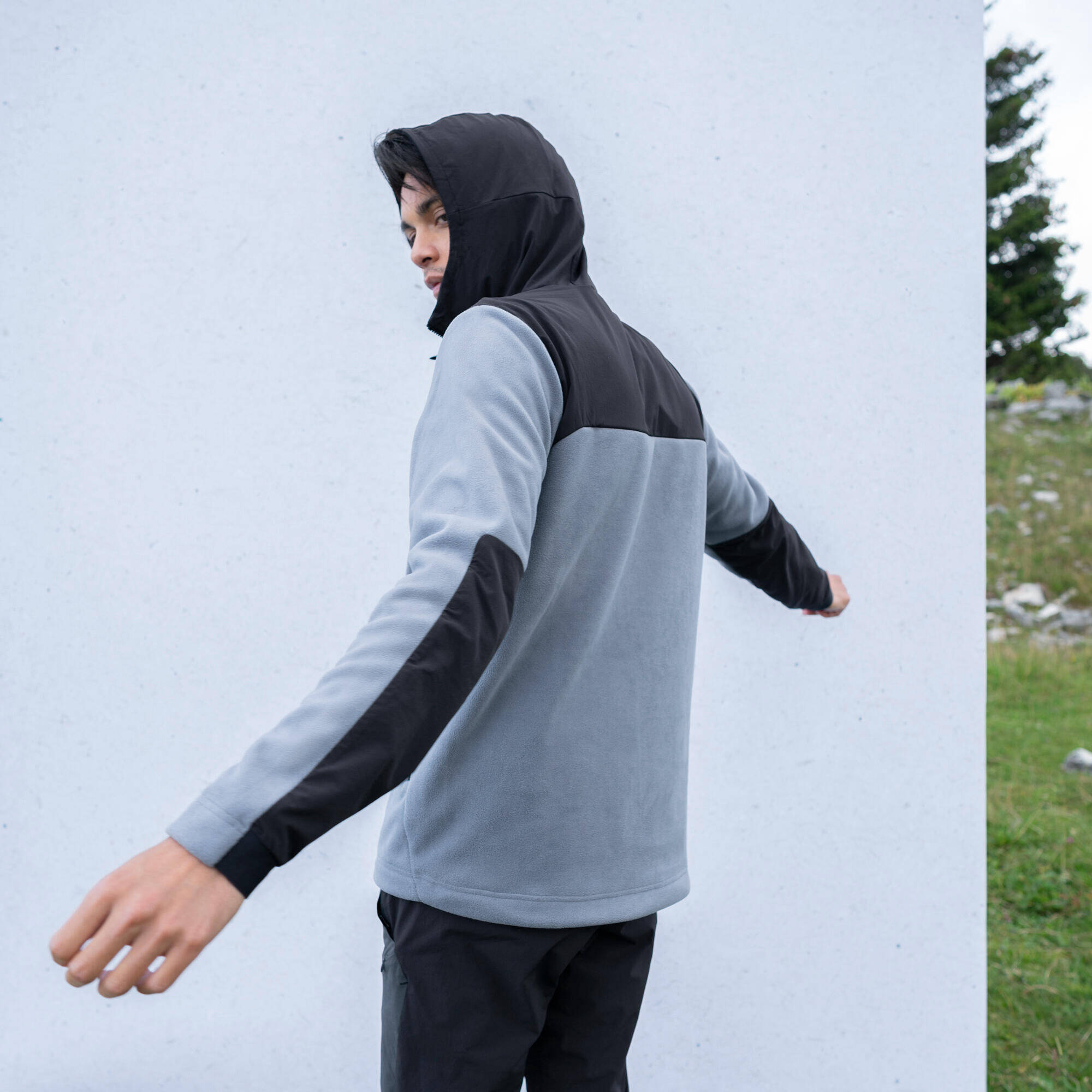 Men's Hiking Warm Fleece - MH500 Hoodie -  4