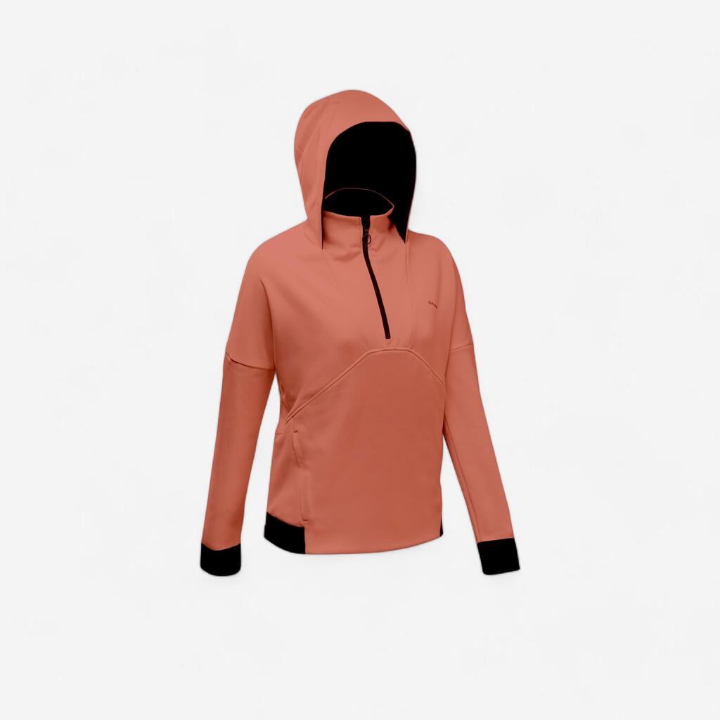 Buzo polar tipo hoodie de senderismo para Mujer Quechua MH500 Rosado