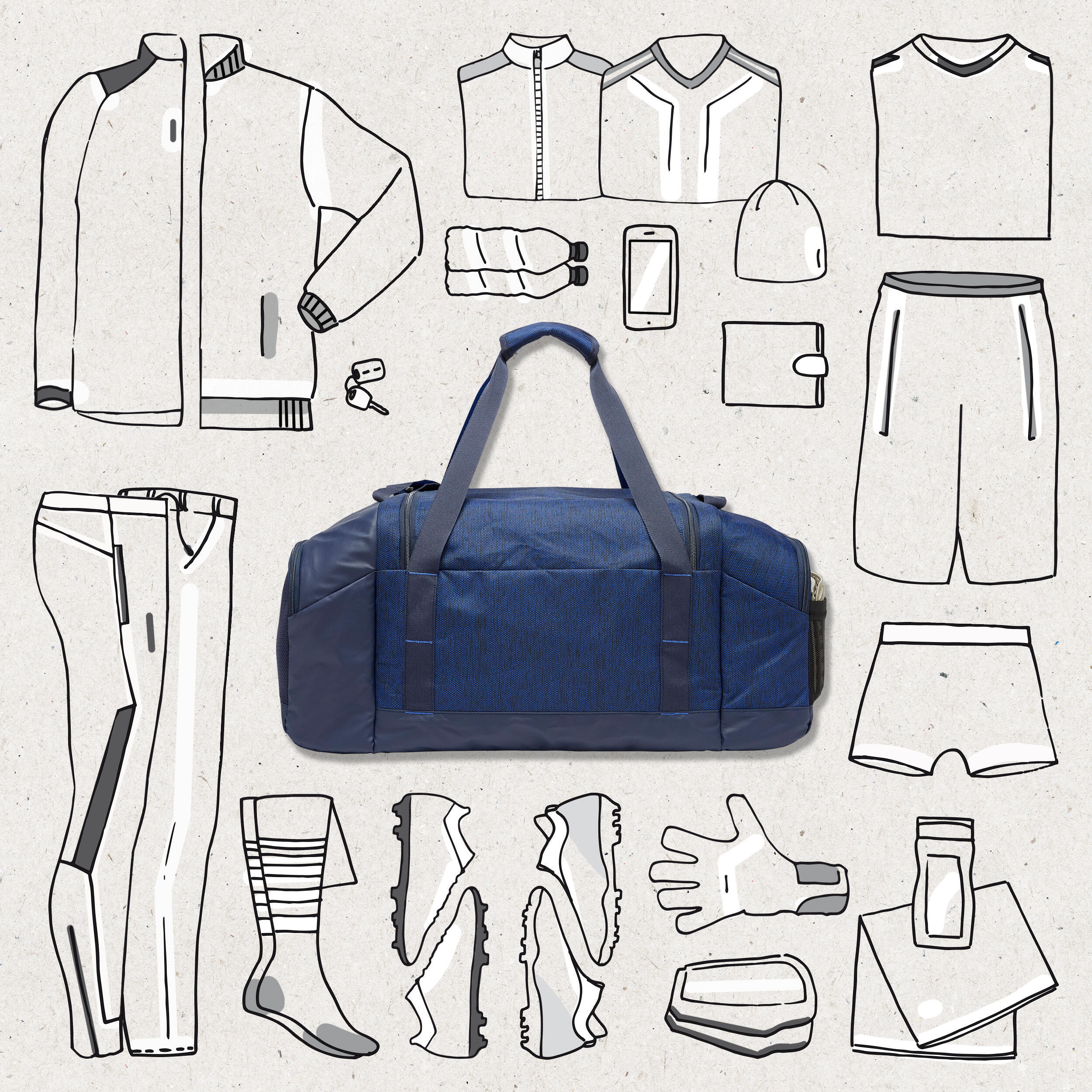 75L Sports Bag Academic - Blue 2/15