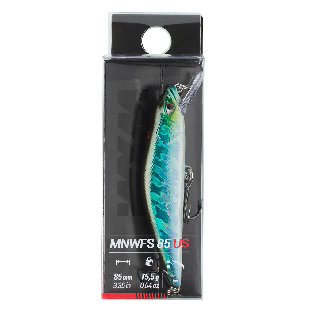 POISSON NAGEUR TRUITE MINNOW WXM MNWFS 85 US DOS BLEU