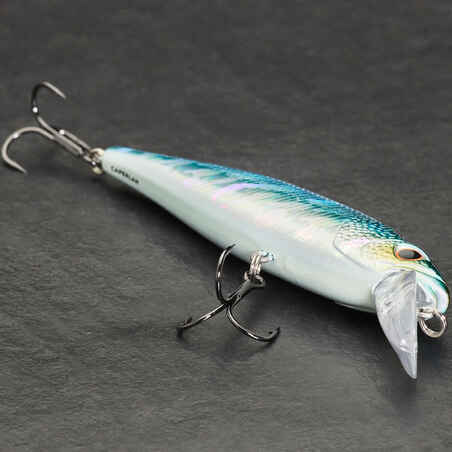 PLUG BAIT TROUT MINNOW LURE FISHING MNWFS 50 US LARVA - black, Yellow,  Light grey - Caperlan - Decathlon