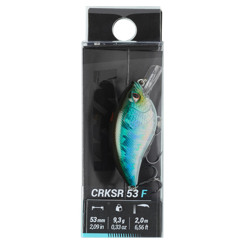 Kieto masalo „Crankbait“ vobleris upėtakinių ešerių žvejybai „WXM CRKSR 53 F“