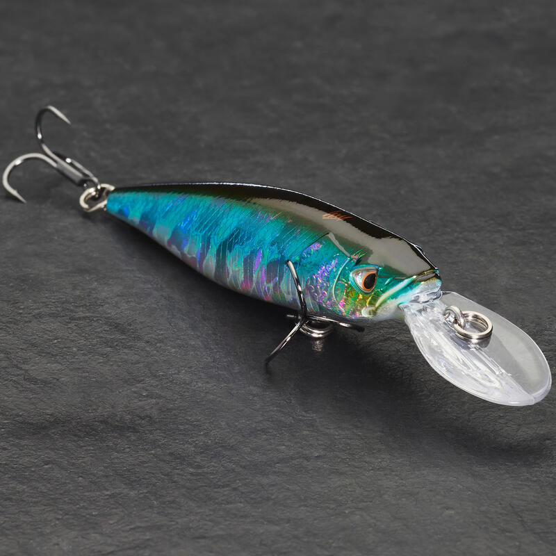 POISSON NAGEUR JERKBAIT MINNOW WXM MNWDD 76 SP DOS BLEU