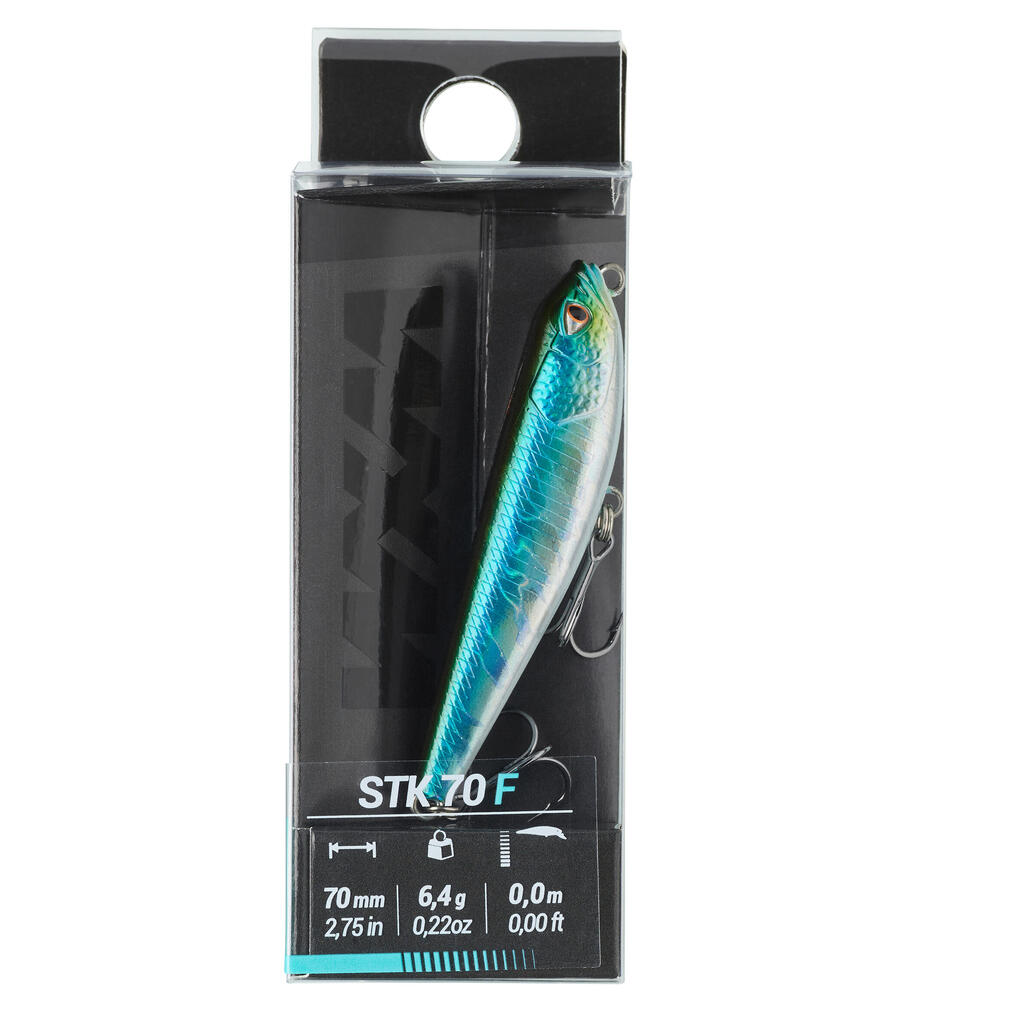 POISSON NAGEUR STICKBAIT WXM STK 70 F DOS BLEU