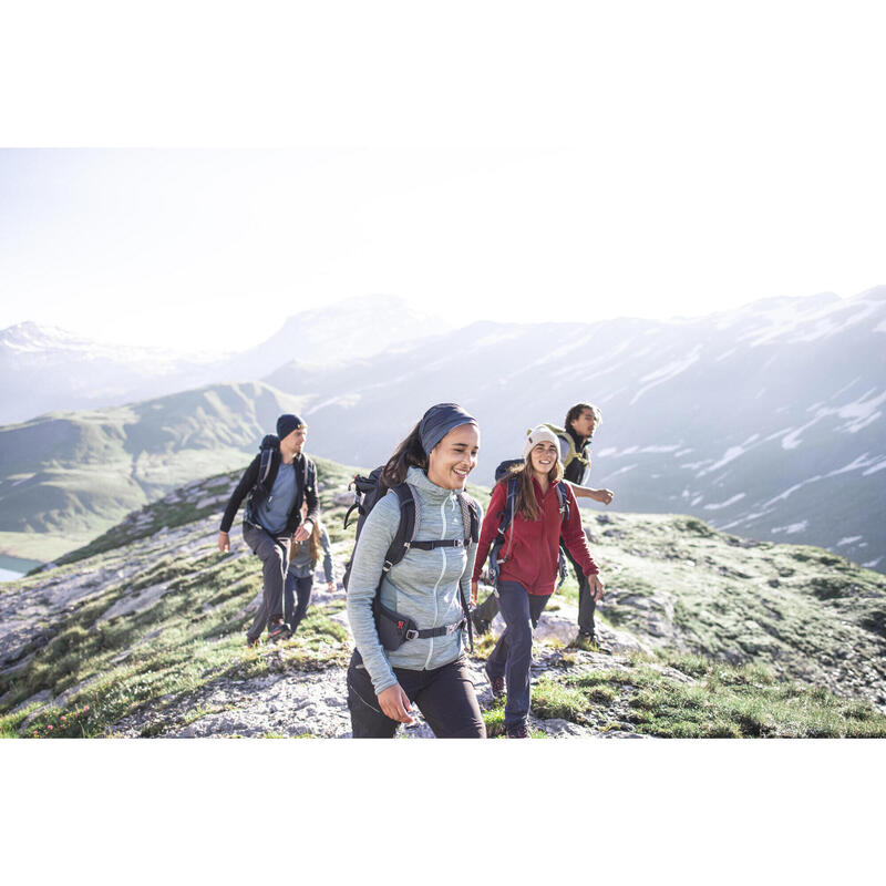 Dun fleece vest voor wandelen dames MH520 Light turquoise