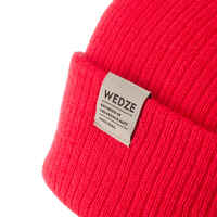 ADULT SKI HAT - FISHERMAN - BRIGHT RED