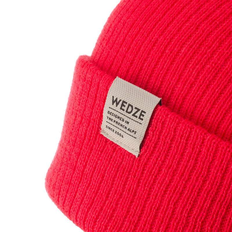 BONNET DE SKI ADULTE - FISHERMAN - ROUGE VIF