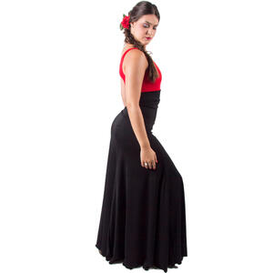 Falda Flamenco Mujer Negro Ensayo El Rocio