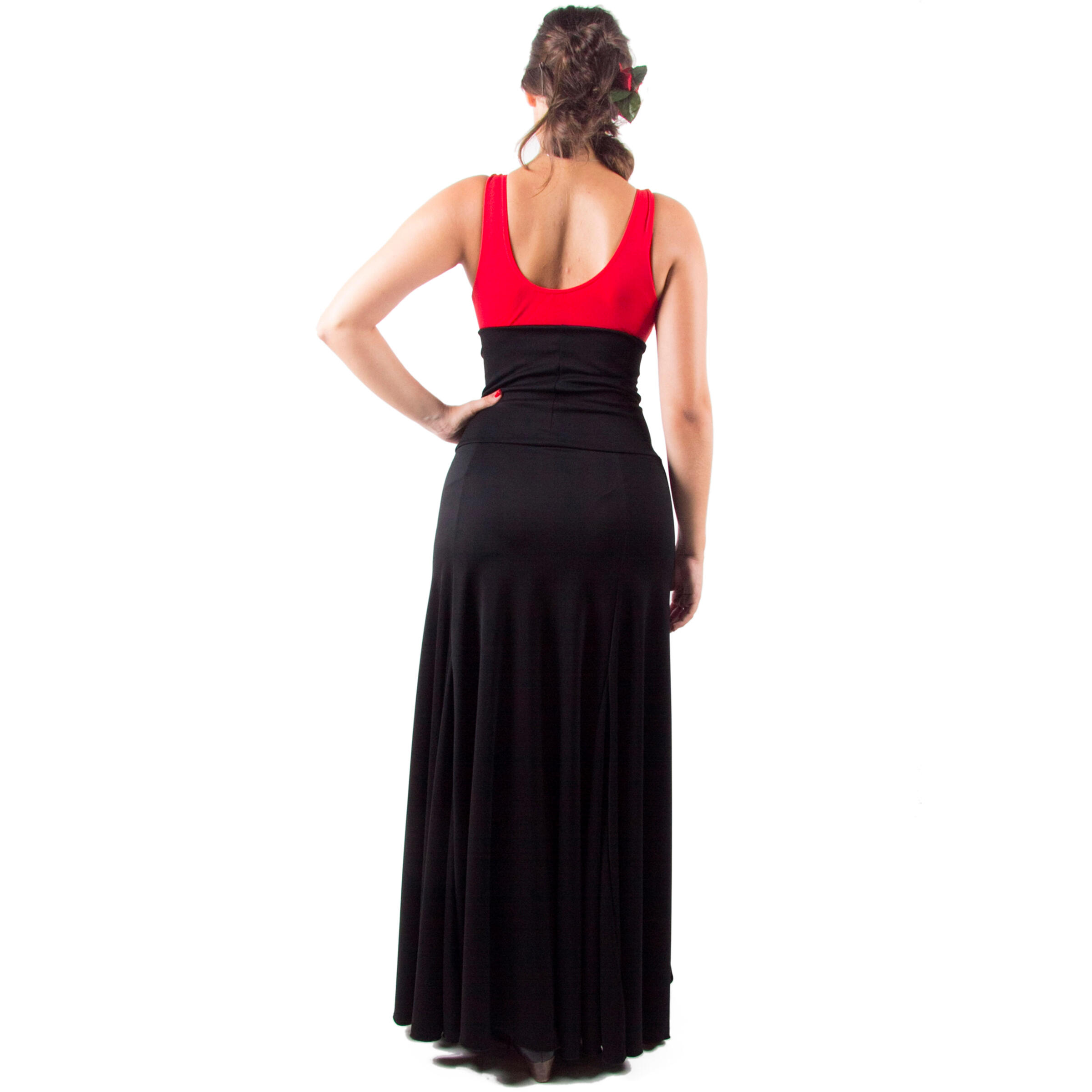 Falda Flamenco Mujer Negro Ensayo El Rocio 2/7