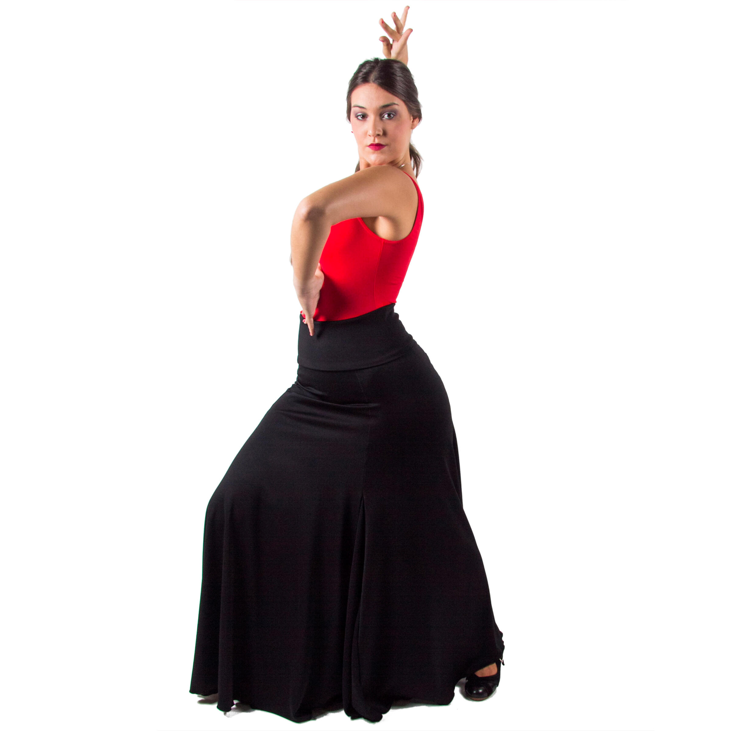 Danza Falda Corta Ensayo Flamenco Falda Flamenca Recta De Happy Dance Para  Comprar Online