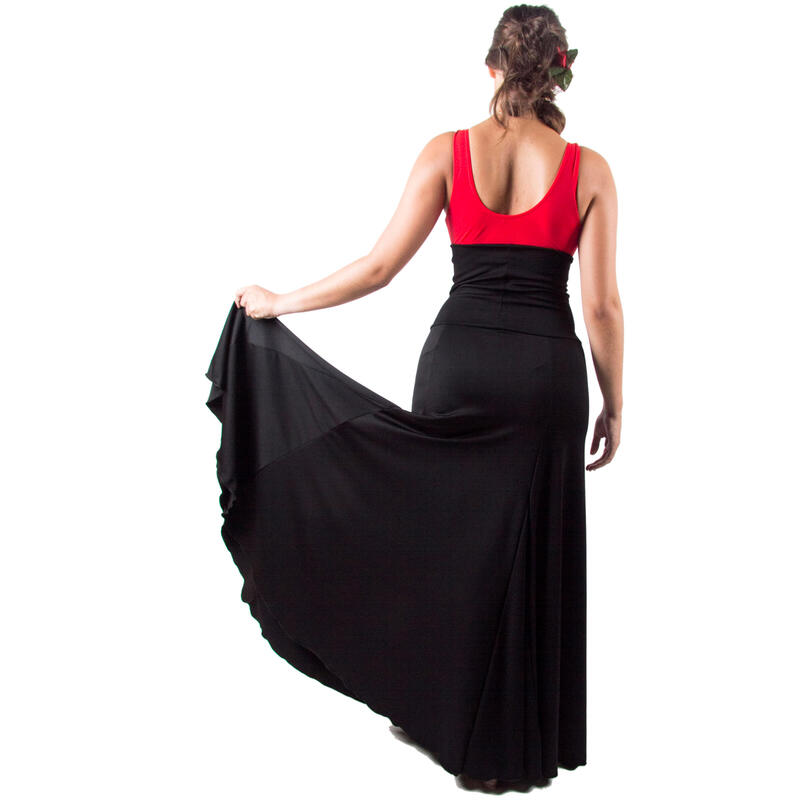 Falda Flamenco Mujer Negro Ensayo El Rocio