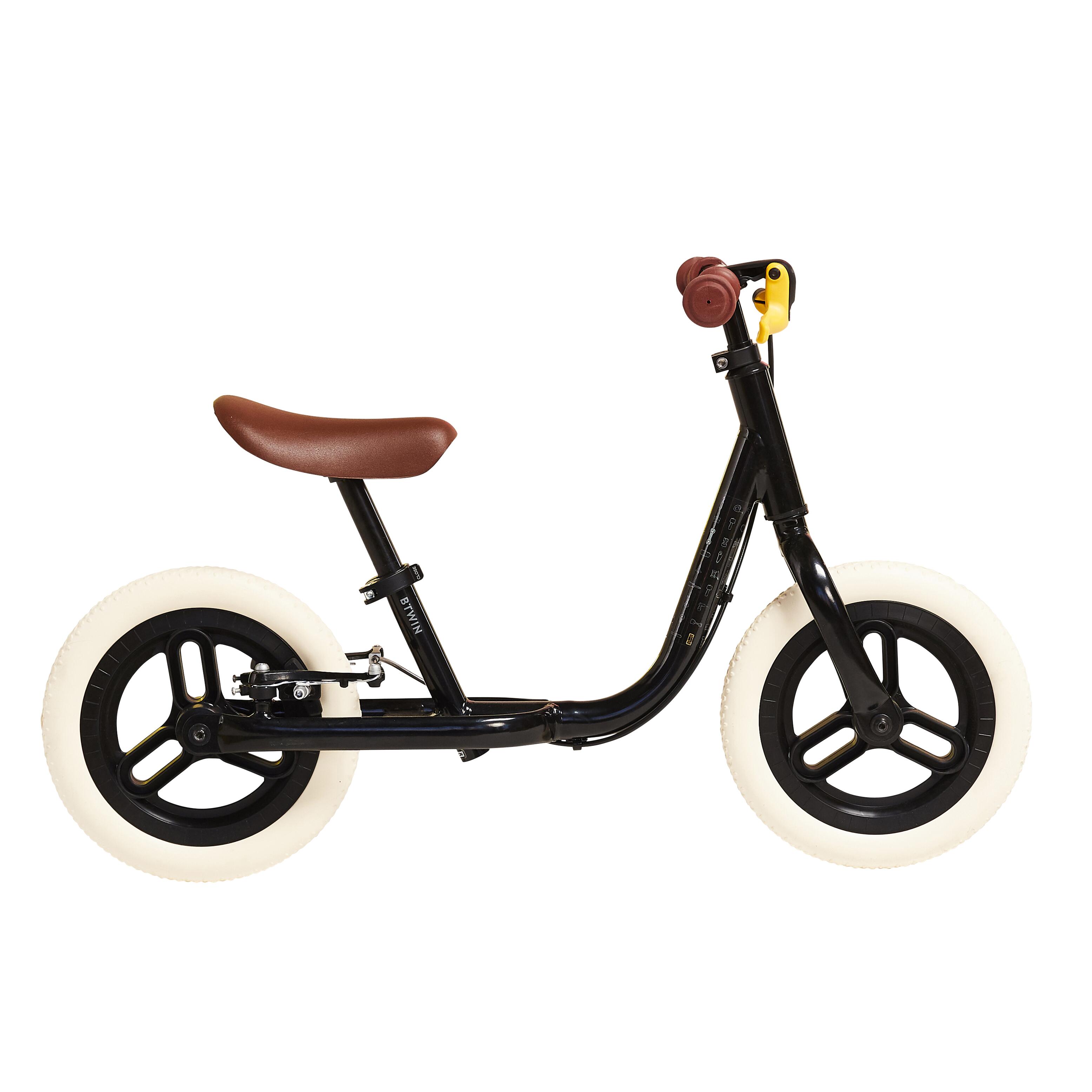 10-INCH BLACK/BEIGE RUNRIDE 500 CHILDREN'S TRACK BIKE