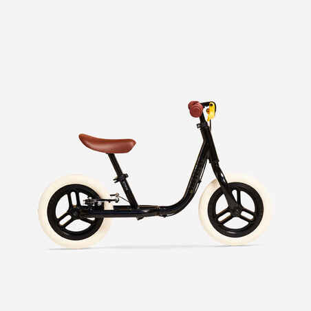 دراجة توازن 10 بوصة للأطفال - Runride 500 أسود/بيج