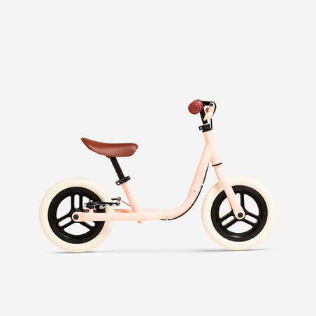 Ružičasto-bež dečji bicikl bez pedala RUNRIDE 500 (10 inča)
