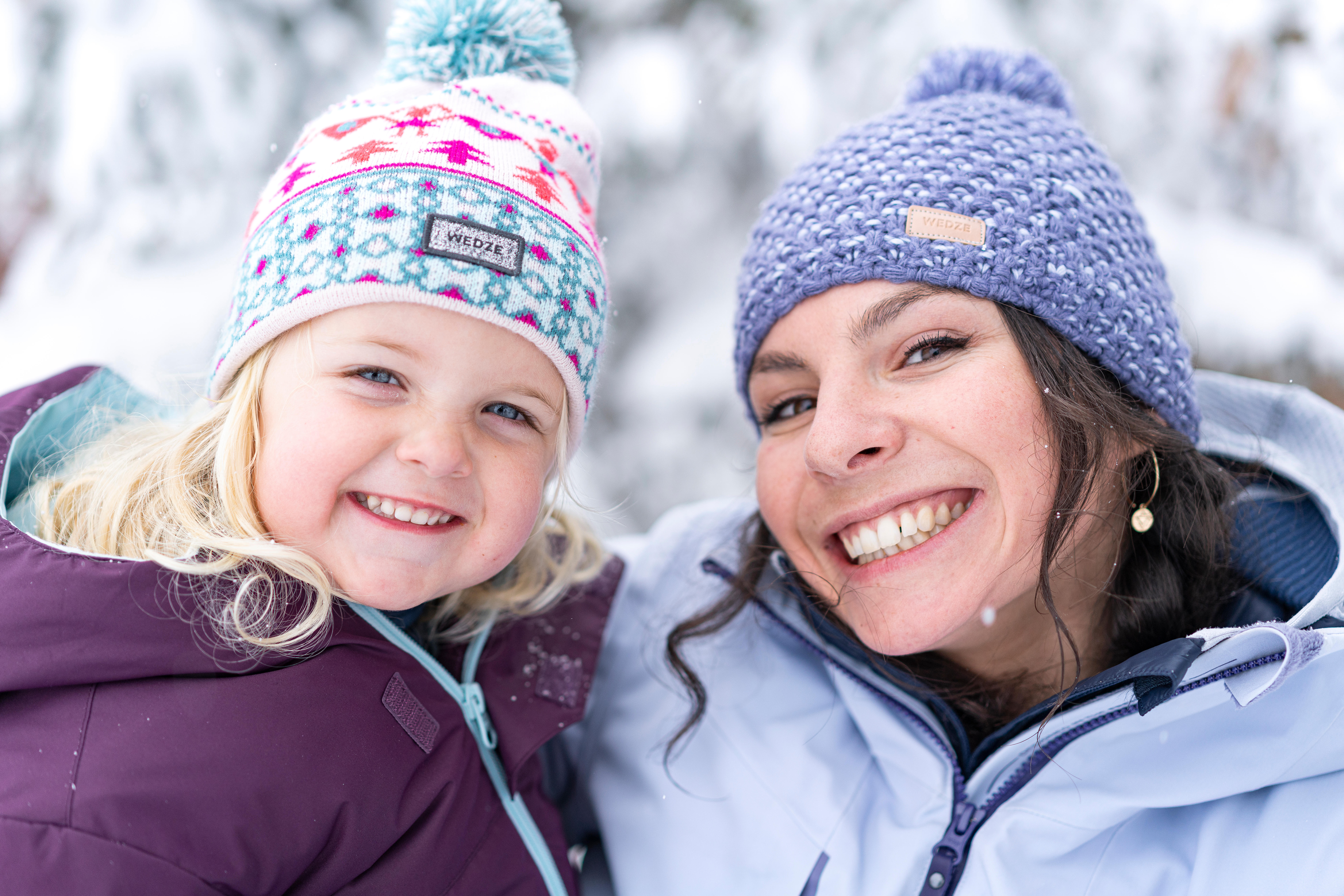 Kids’ Ski Hat - Pink/Turquoise - WEDZE