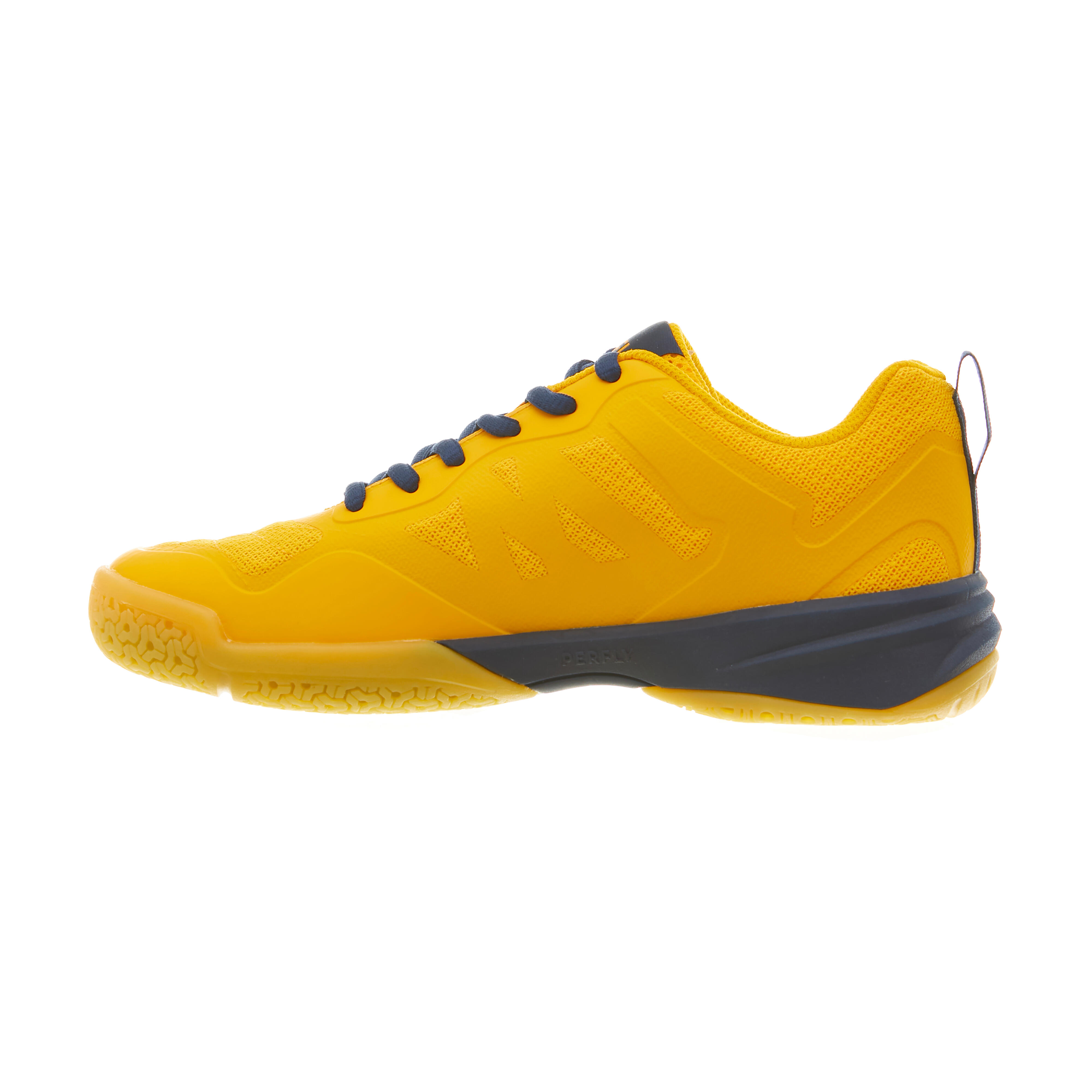 Kids Badminton Shoes BS 500 Yellow Sunflower Galaxy blue