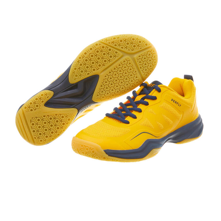 JUNIOR BADMINTON SHOES  BS 500 HONEY