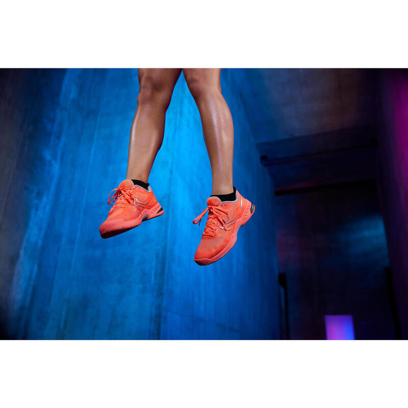 女款網球鞋TS990－珊瑚橘