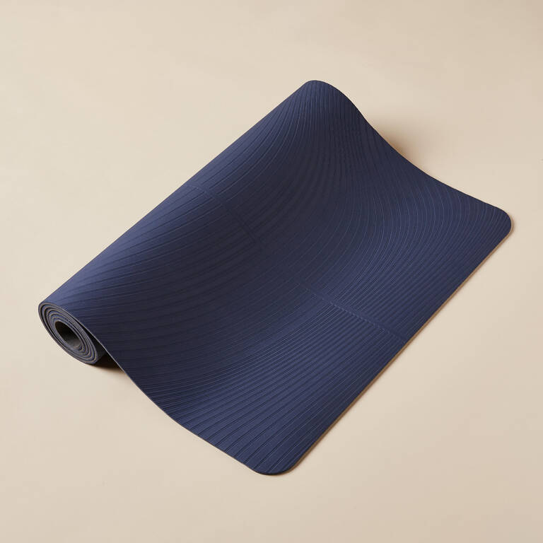 Light Yoga Mat 185 cm ⨯ 61 cm ⨯ 5 mm - Blue - Decathlon