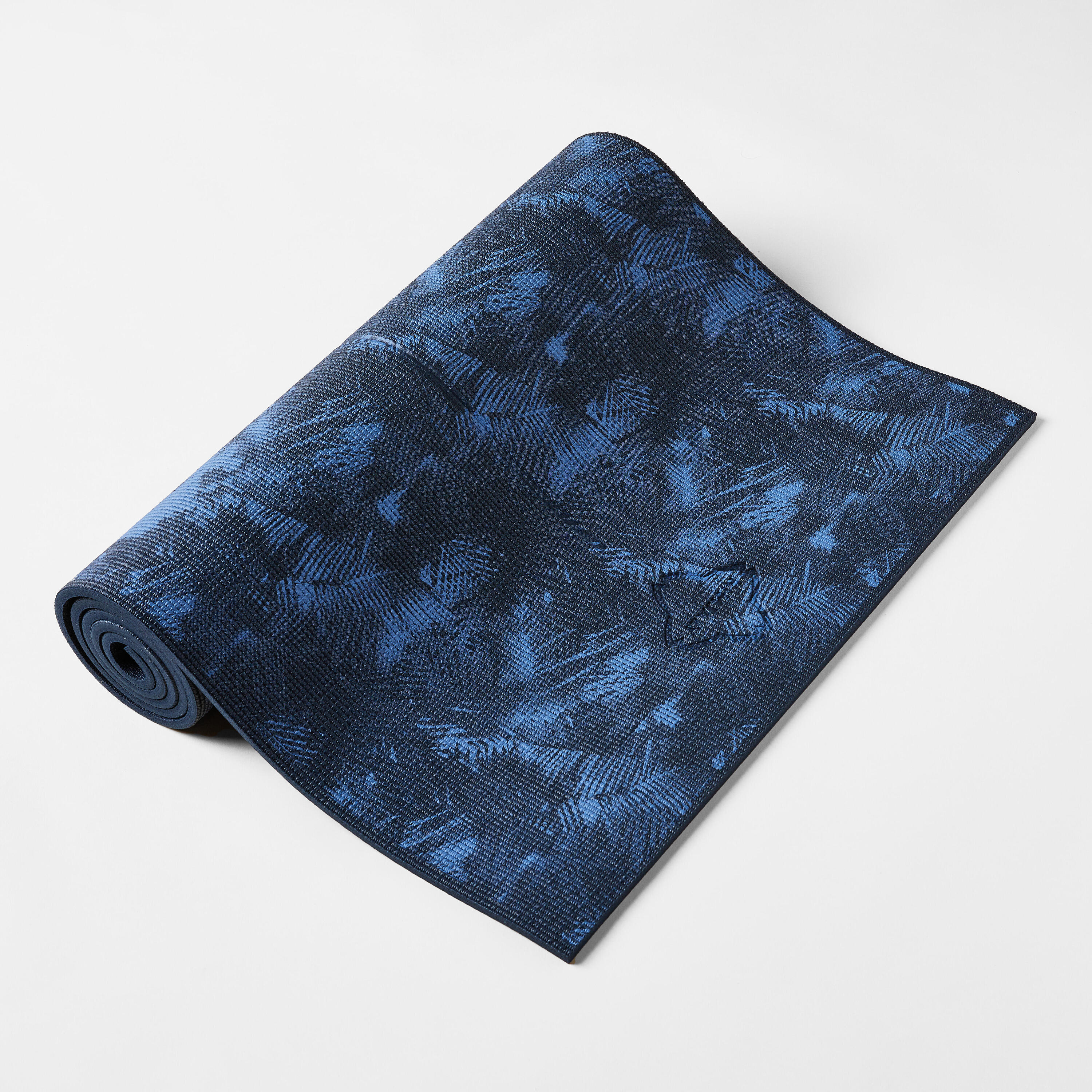 Gentle Yoga Comfort Mat 173 cm ⨯ 61 cm ⨯ 8 mm - Dark Blue Palms 2/4