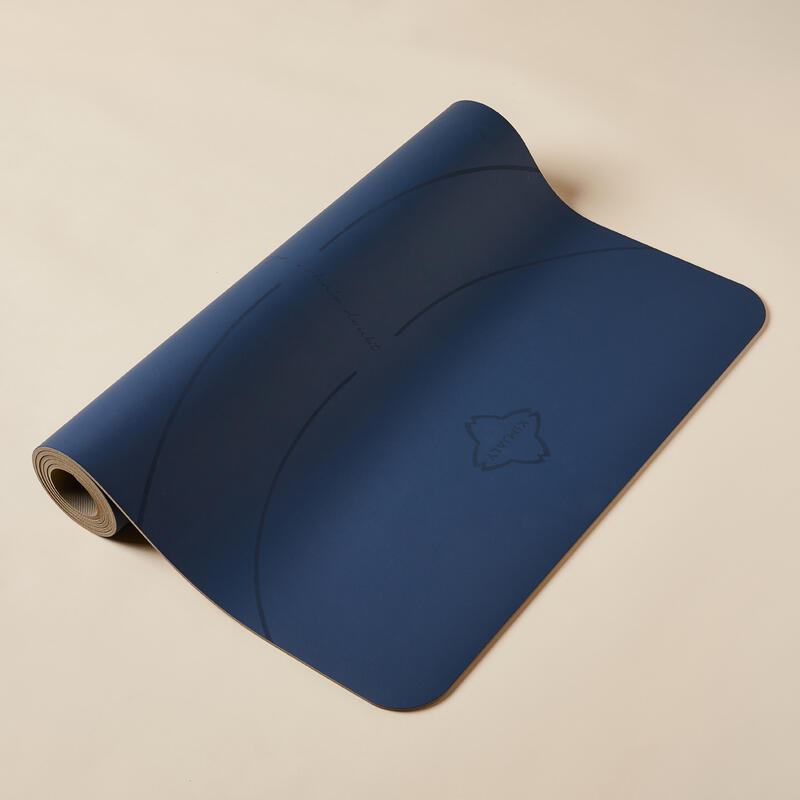 Yogamat grip+ 5 mm marineblauw