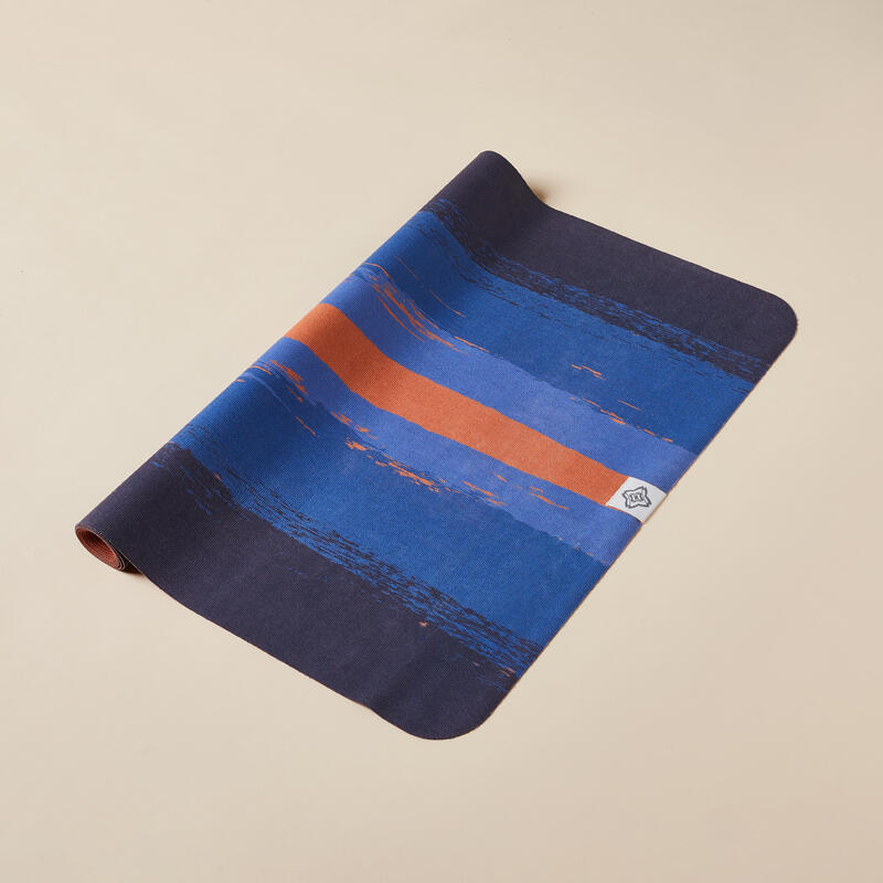 Protiskluzový ručník na jógu oranžovo-modrý