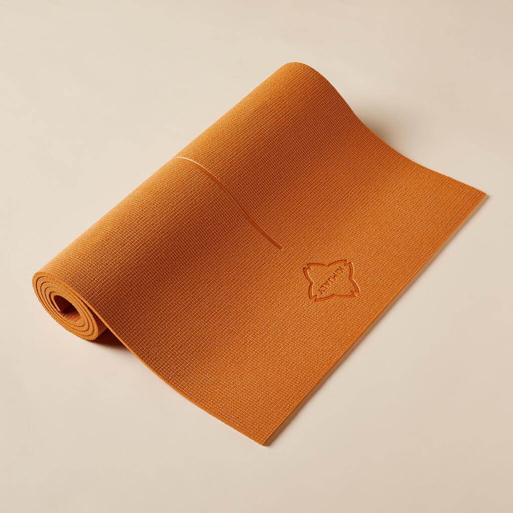 Yogamatte für sanftes Yoga rutschfest Komfort 8 mm - gelb