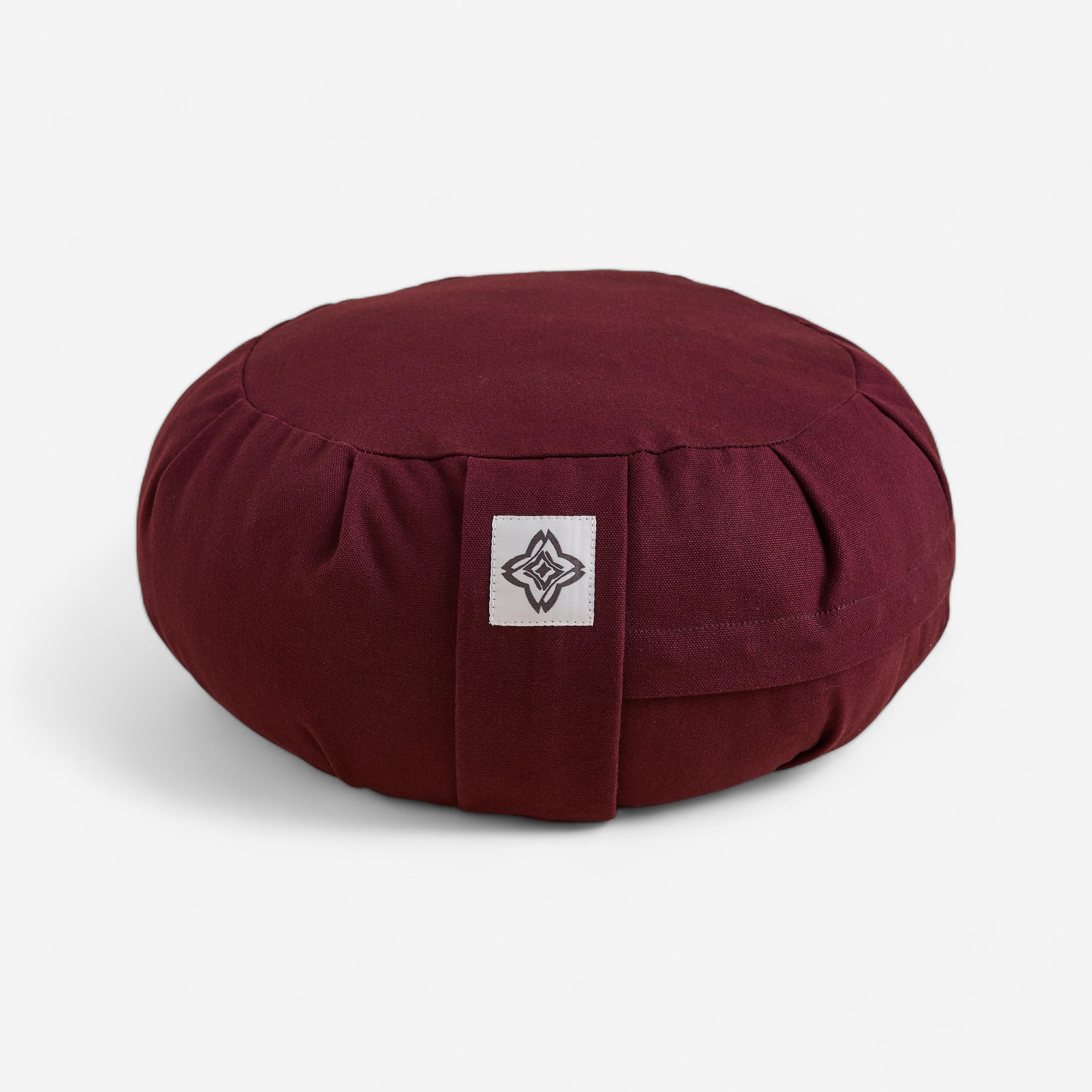 ZAFU / ROUND YOGA AND MEDITATION CUSHION BURGUNDY