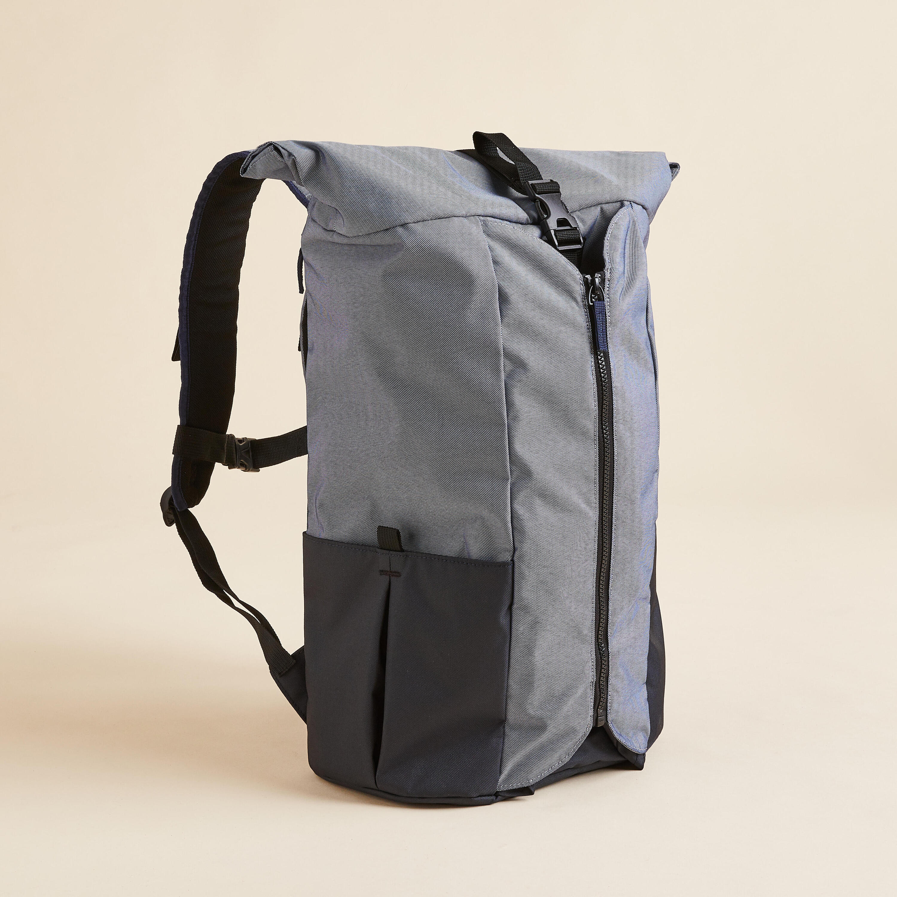 KIMJALY Yoga Mat Backpack - Blue/Grey