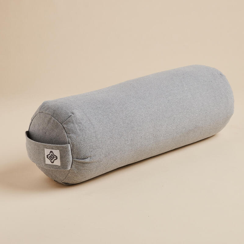 Cuscino bolster yoga eco-ideato grigio