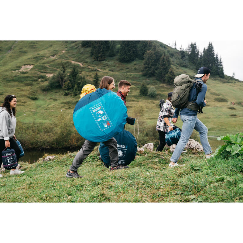 Tenda campeggio 2 SECONDS verde | 3 persone