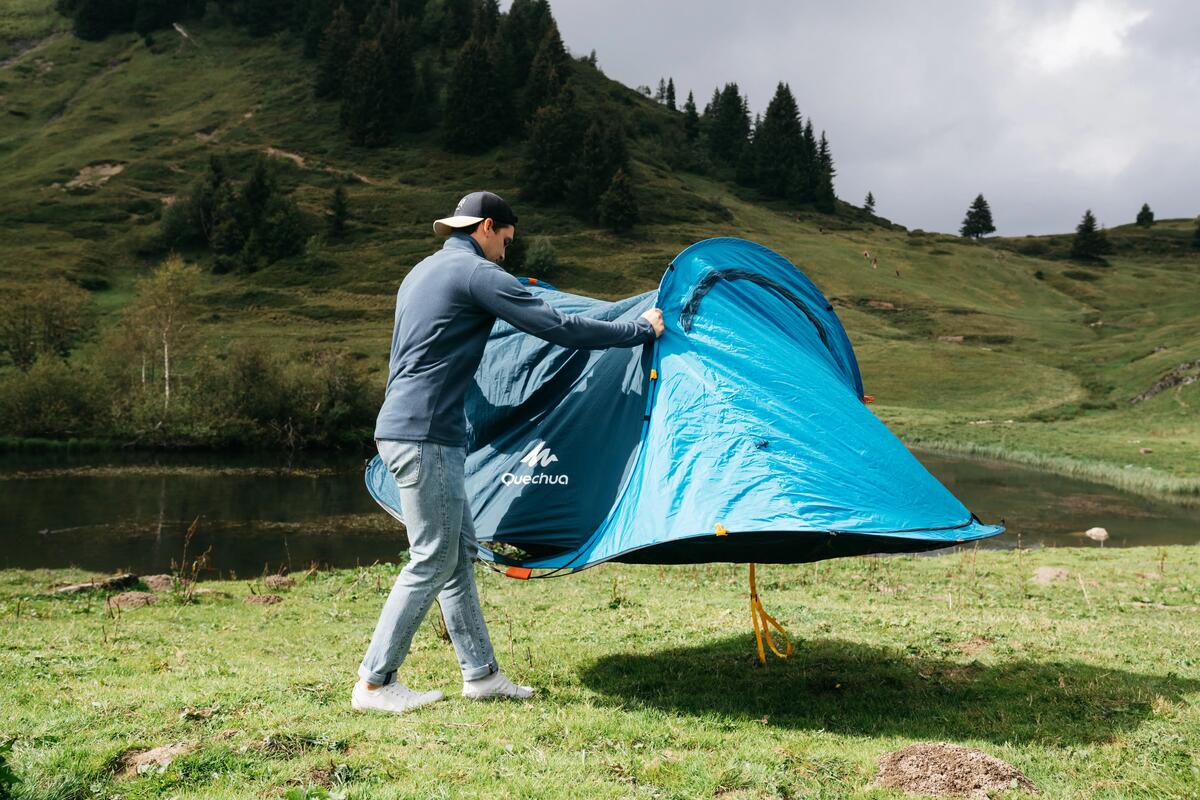 underside of tent