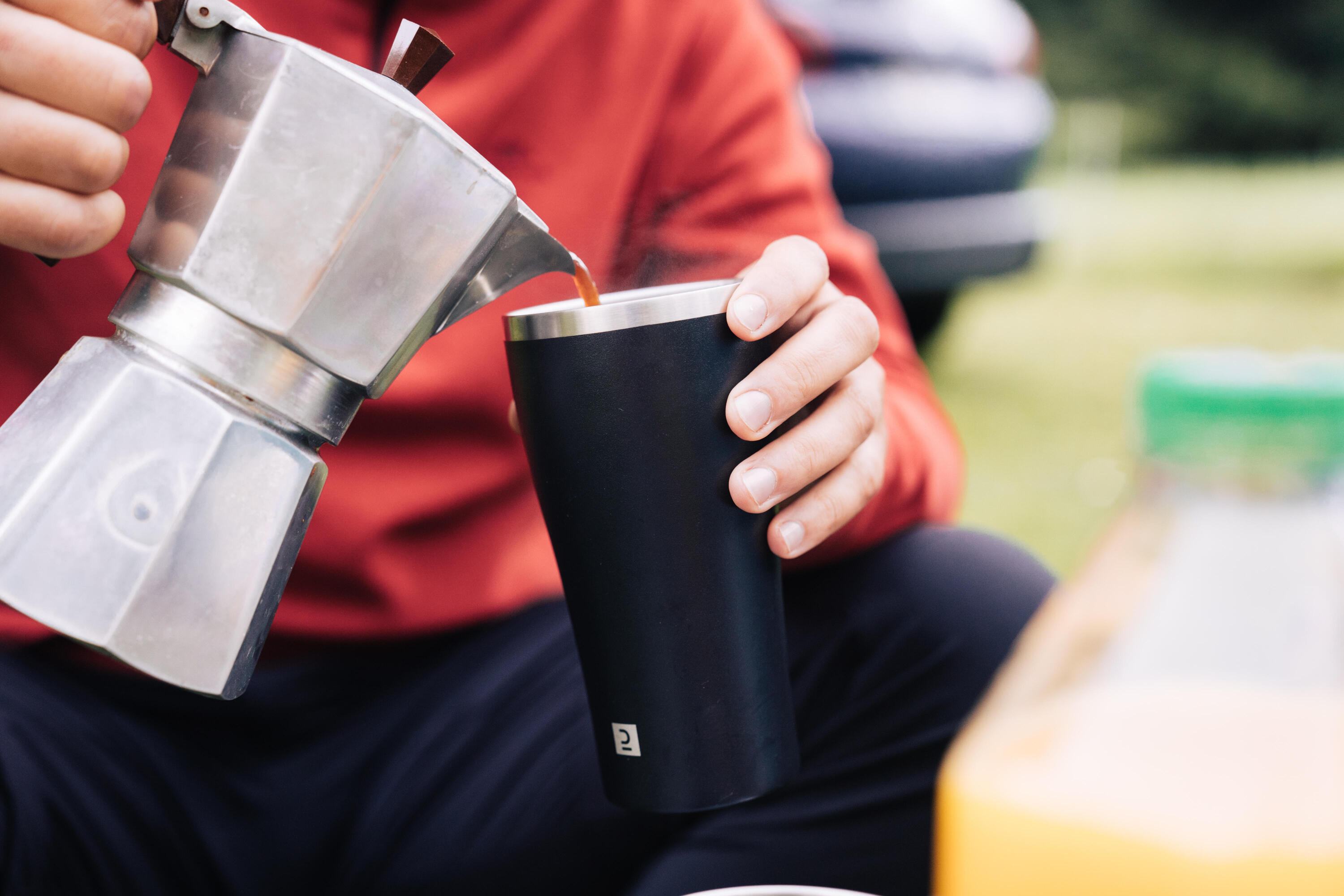 Tasse / verre MH500 isotherme (double paroi inox) camp du randonneur 0,5L noir 12/12