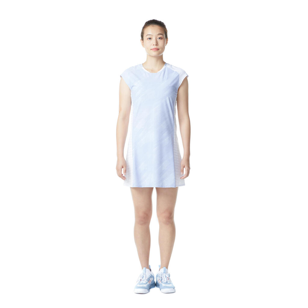 BADMINTON WOMEN DRESS 900 BLUE GREY