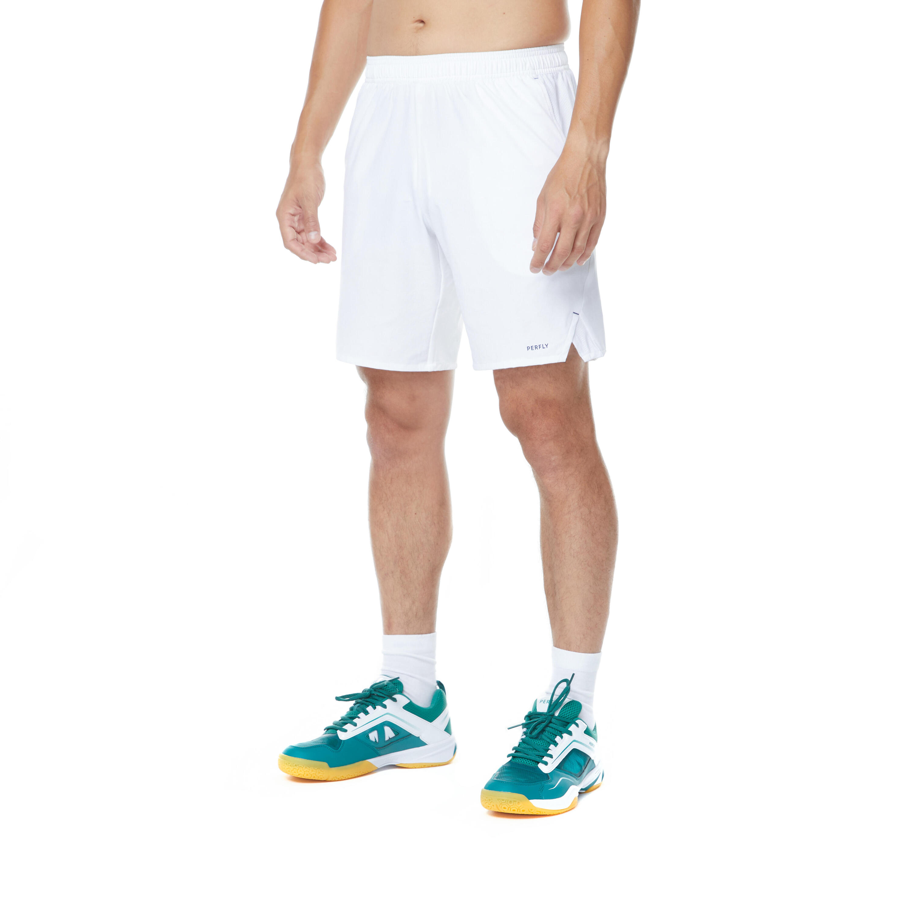 Pánské badmintonové kraťasy 560 bílé 9/21