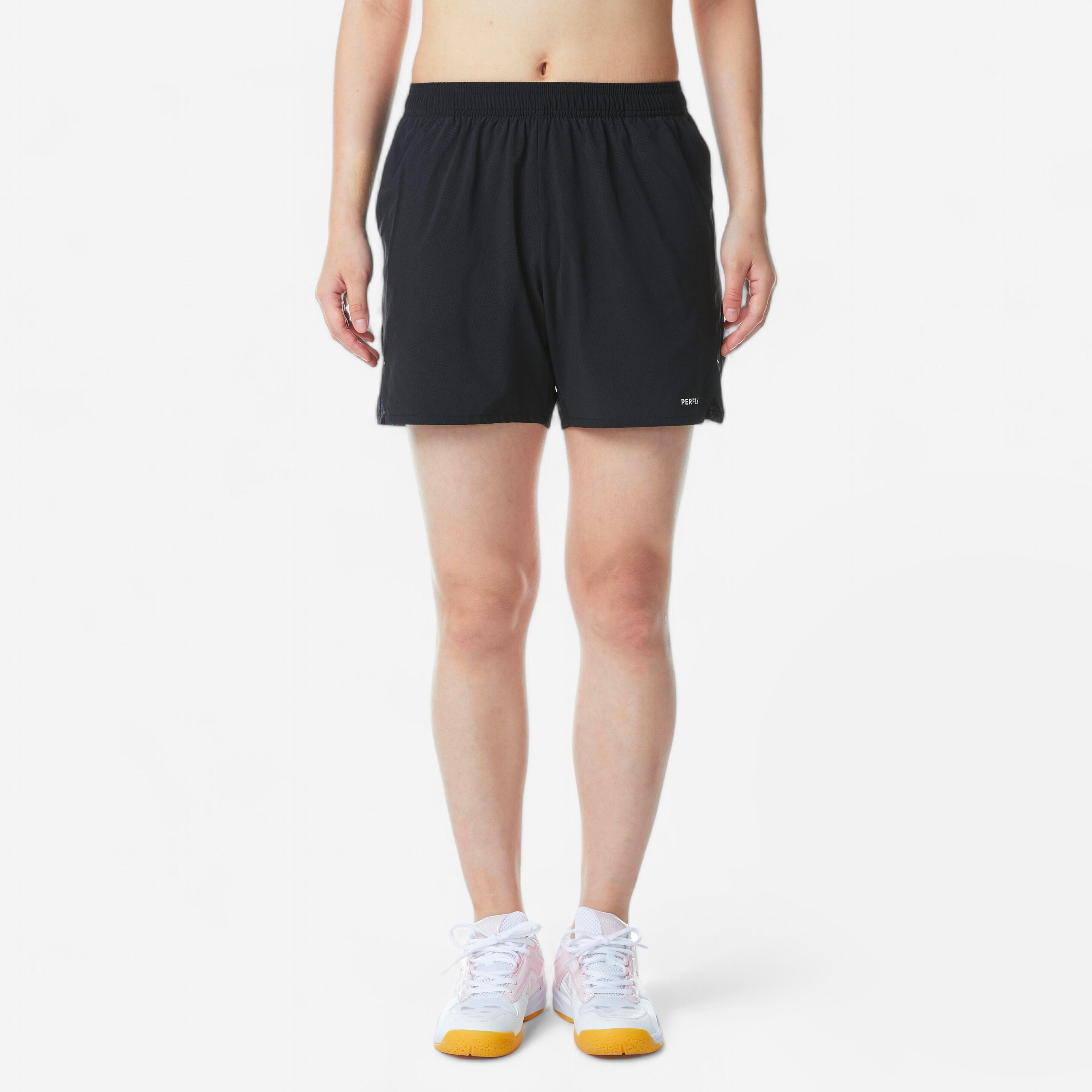 Short de Badminton Femme 560 Noir PERFLY Decathlon