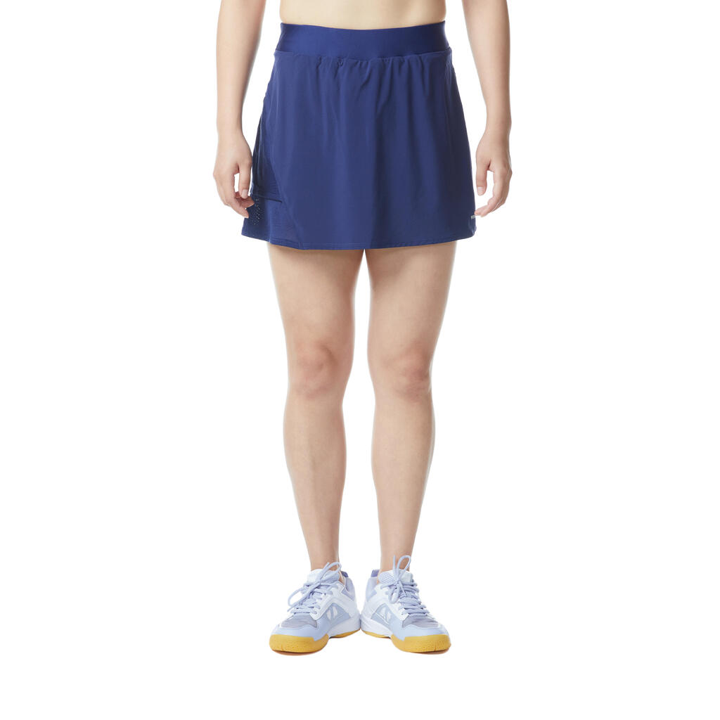 WOMEN BADMINTON SKIRT 560 NAVY